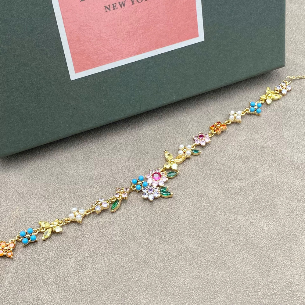 kate spade Zircon Flower Butterfly Beaded Asymmetric Bracelet - Picture 3 of 6